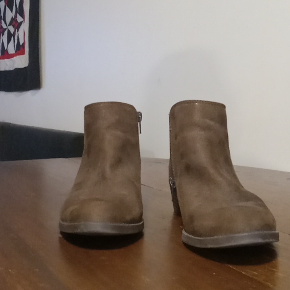 Brown ankle booties size 8.5